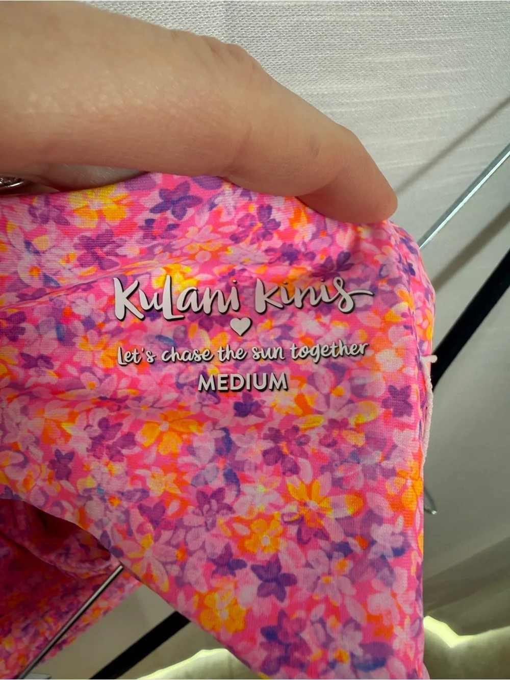 Kulani Kinis Gelato Bloom Strapless Bandeau Bikini Top Floral | Size M
